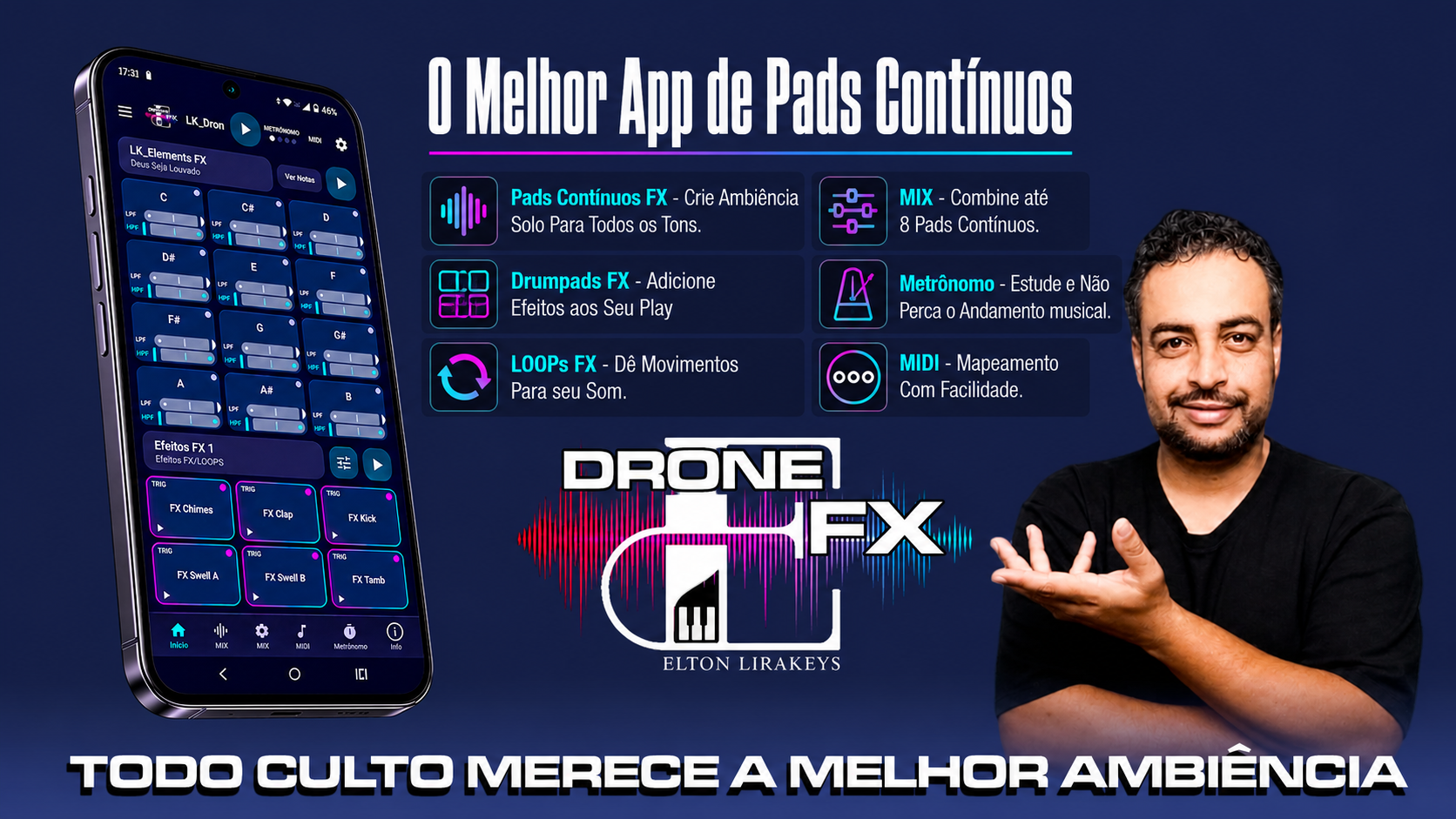 Apresentação do aplicativo LK Drone FX